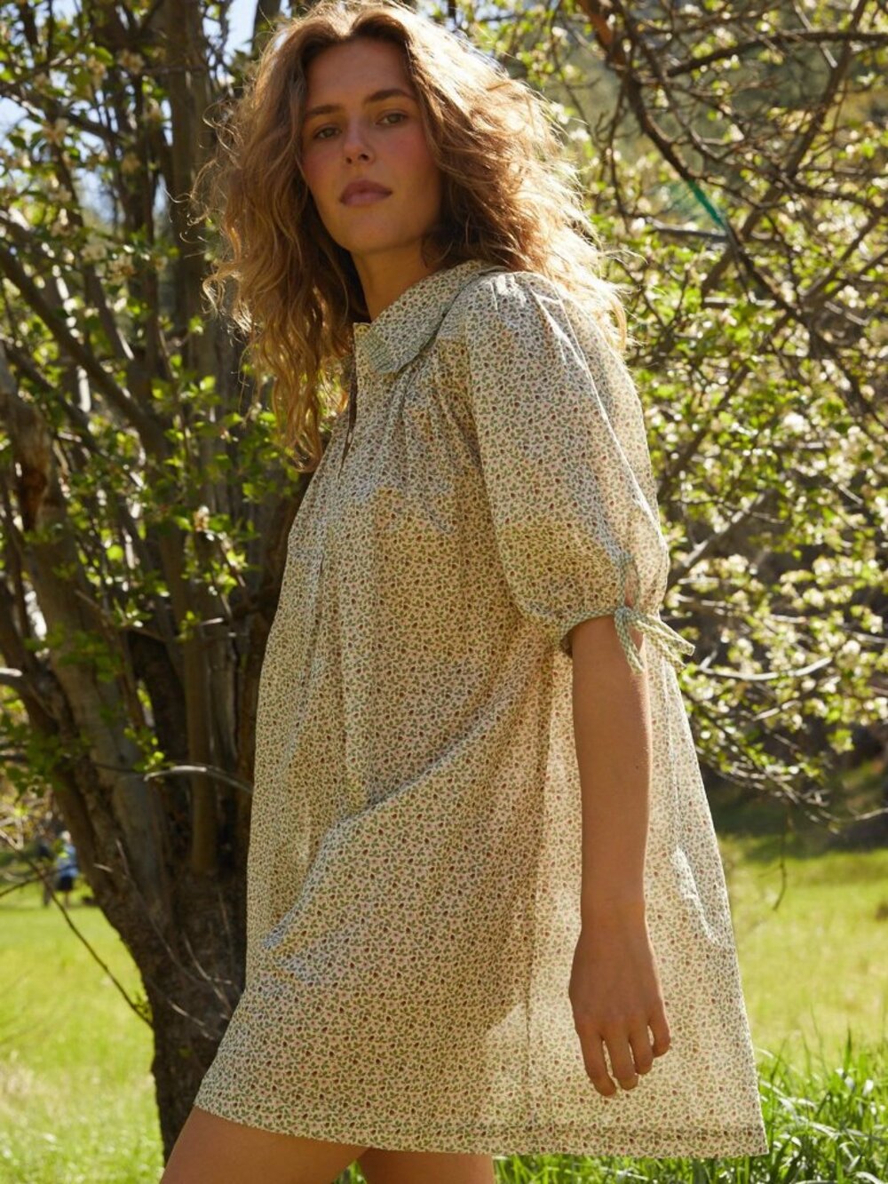 Christy Dawn Devin Dress Creme Strawberry
